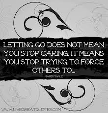 stop caring letting go